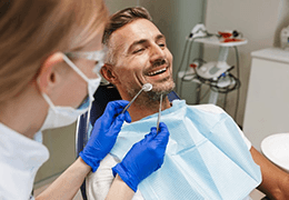a patient receiving a dental bridge in Goodlettsville