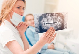 patient visiting dentist for checkup