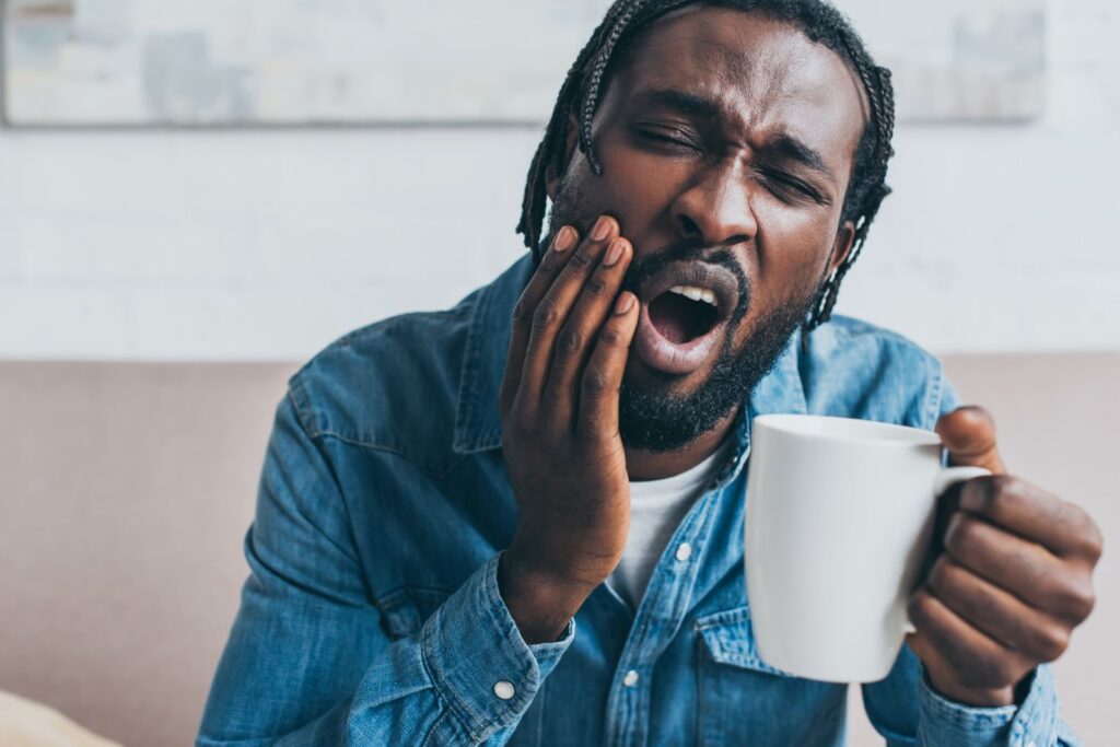 A man with a toothache